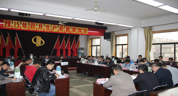 集团公司召开四月份生产经营调度会